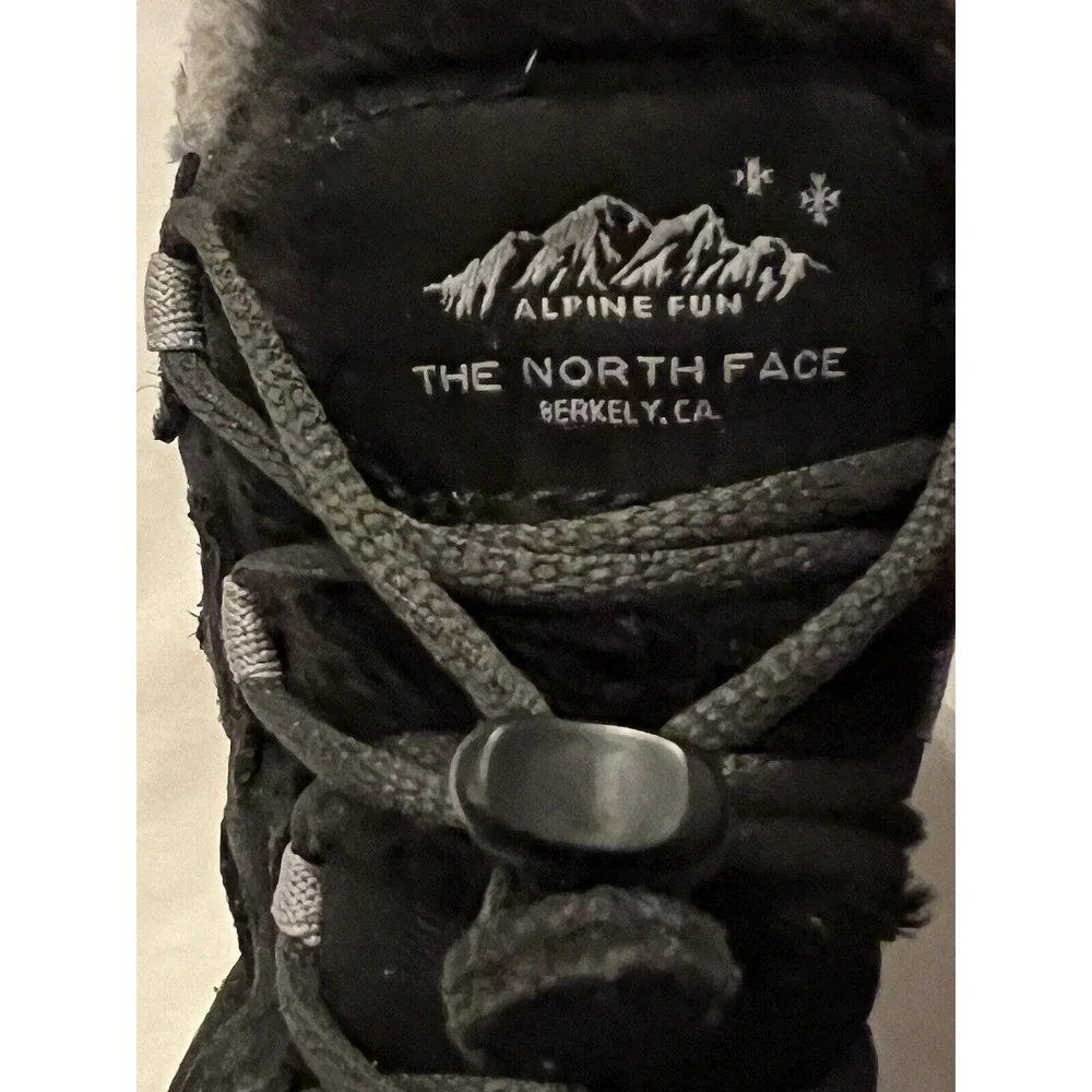 The‎ North Face Girls Dark Gray Youth Sz 11 Faux Alpine Fun Winter Boots